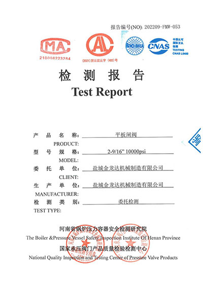 平板閘閥耐火試驗(yàn)檢測(cè)